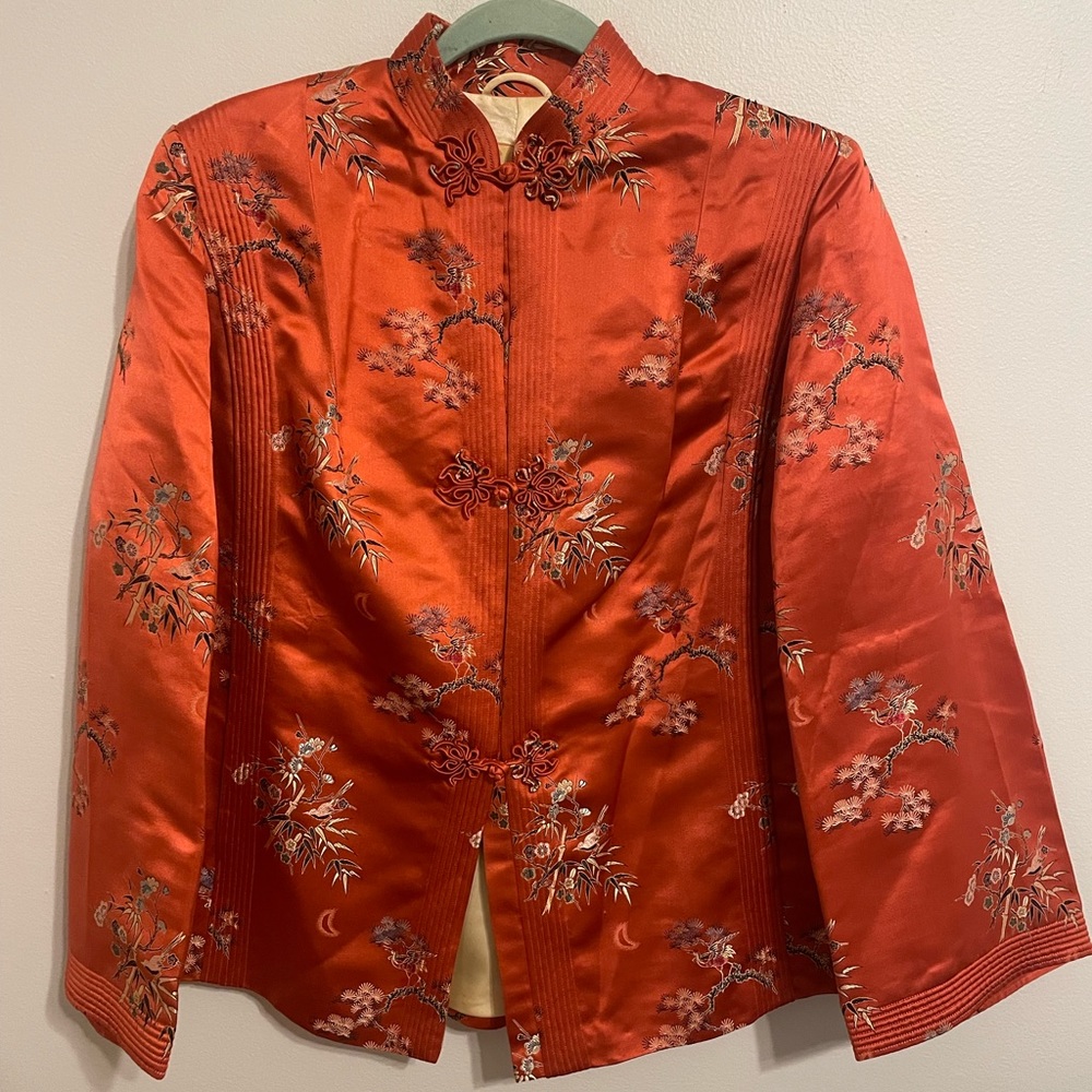 Vintage Japanese Silk Blazer - Made in Hong Kong